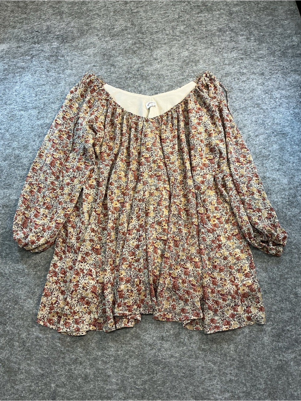 Storia Floral Dress Brown Size Xs